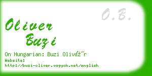 oliver buzi business card